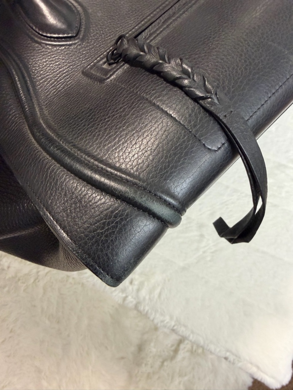Celine Black Leather Mini Luggage Tote - Picture 13 of 15